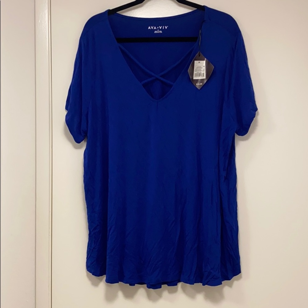 Bright blue soft T-shirt